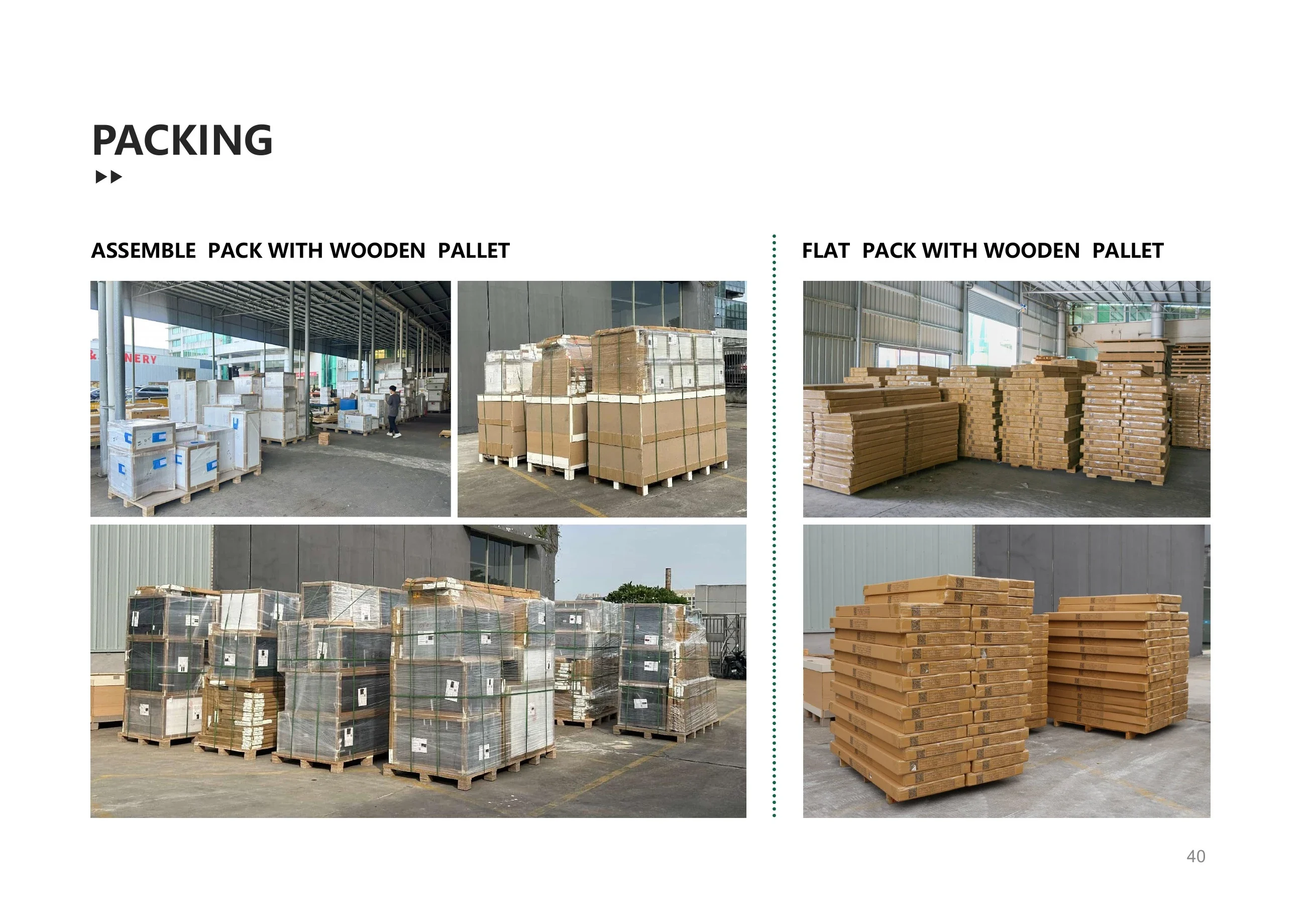 AIS Smarti pallet and flat-pack packing examples