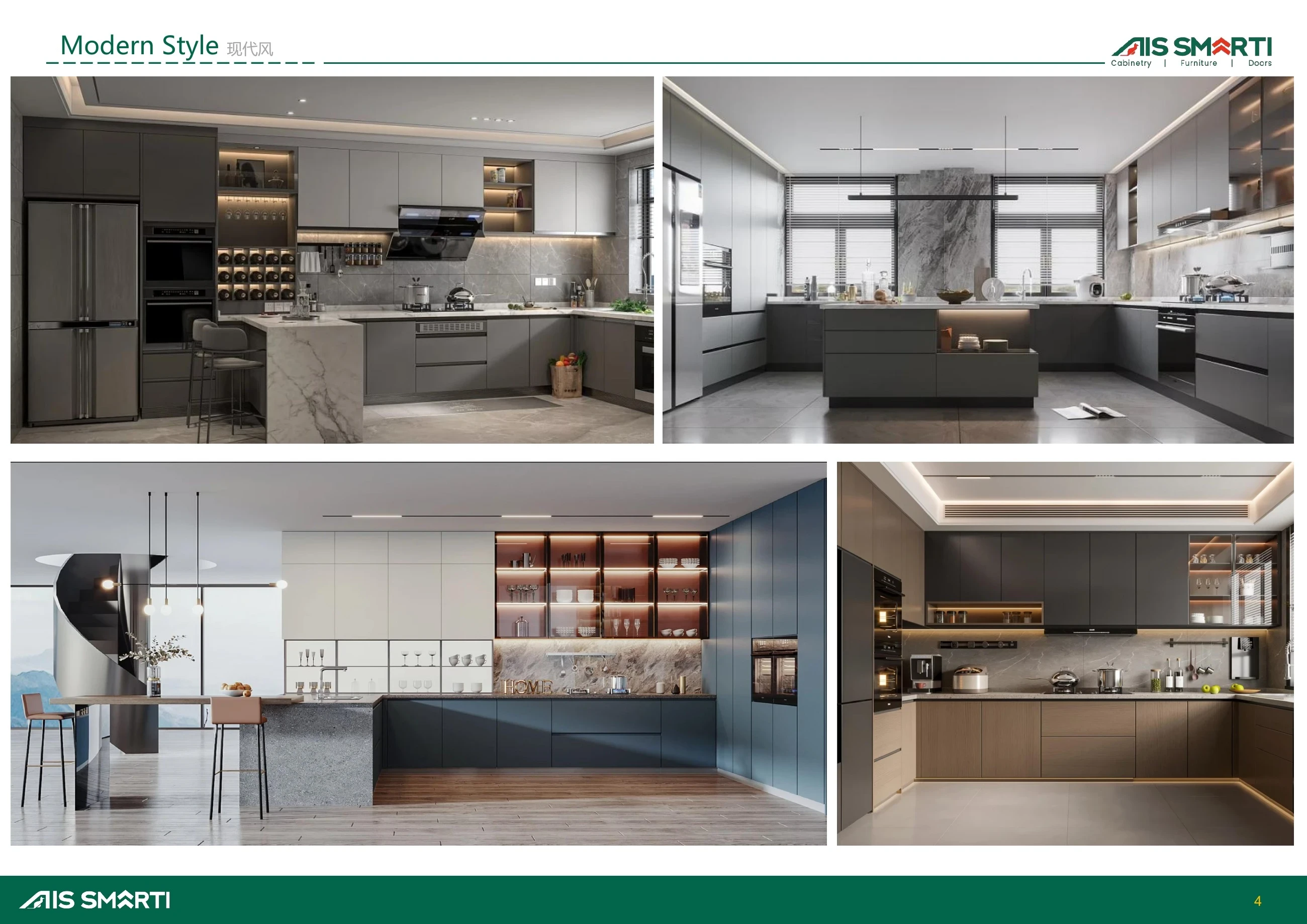 AIS Smarti modern kitchen style selection page